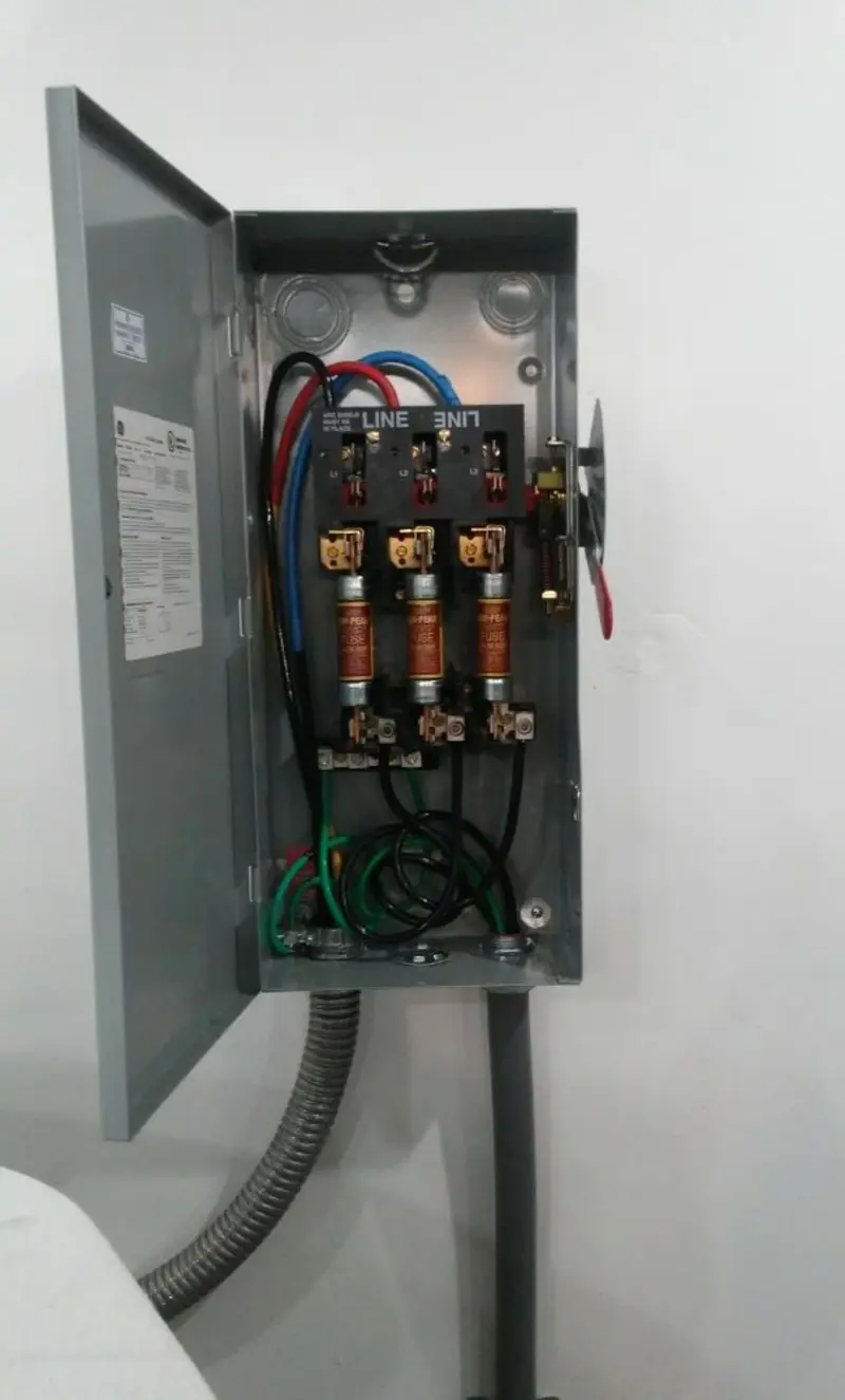 Three-phase disconnect switch installed for Smoke Detector Installation in Rumson
